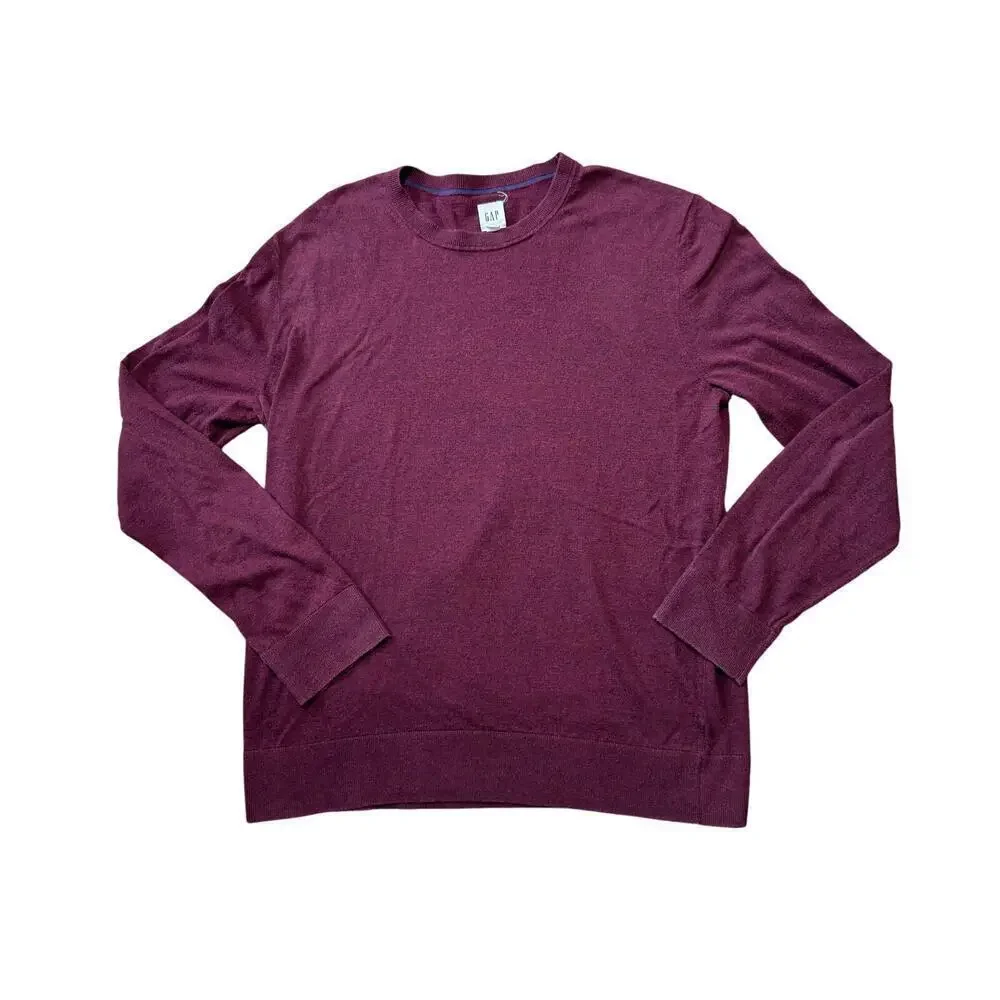 GAP pullover Crewneck, Lightweight, Cotton Blend sweater, Men's size LG; Maroon